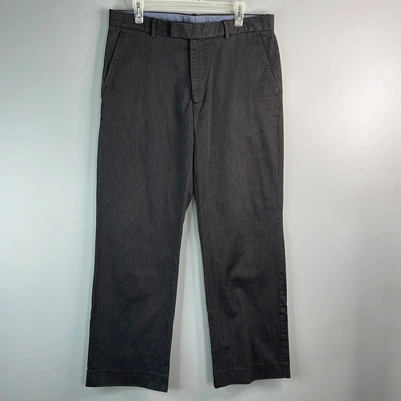 GAP Mens Straight Fit Pants Charcoal Grey Stretch Preppy Size 34 x 32 - Picture 9 of 9